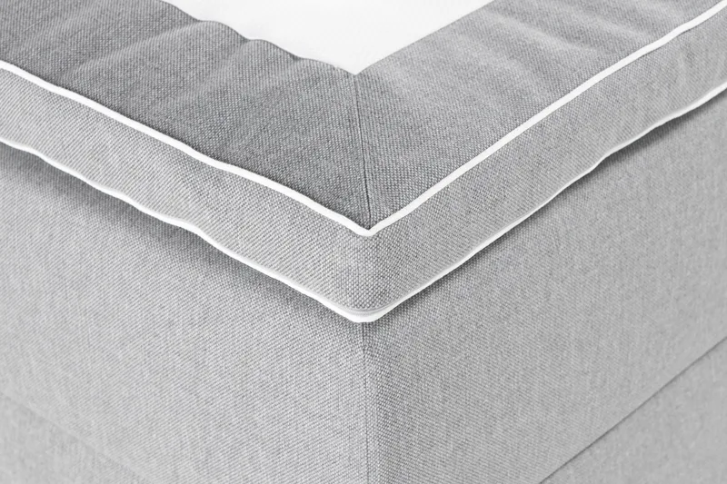 Alessia Komplett Sängpaket med Förvaring LED-belysning 180x200 cm - Grå - Möbler - Säng - Sängar med förvaring