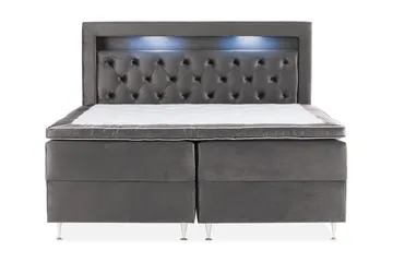 Alessia Komplett Sängpaket med Förvaring LED-belysning 180x200 cm