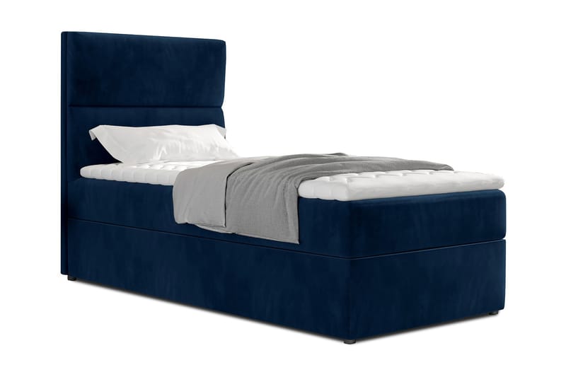 Arcore Förvaringssäng 90x200cm Vertikal Söm - Blå - Möbler - Säng - Sängar med förvaring