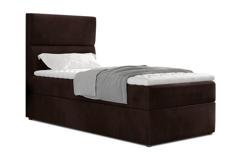 Arcore Förvaringssäng 90x200cm Vertikal Söm - Brun - Möbler - Säng - Sängar med förvaring