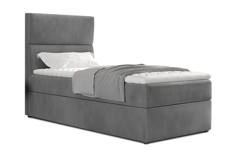 Arcore Förvaringssäng 90x200cm Vertikal Söm - Grå - Möbler - Säng - Sängar med förvaring