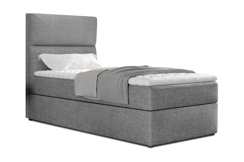 Arcore Förvaringssäng 90x200cm Vertikal Söm - Grå - Möbler - Säng - Sängar med förvaring