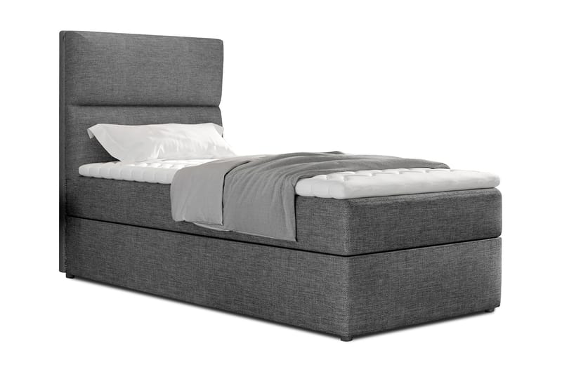 Arcore Förvaringssäng 90x200cm Vertikal Söm - Grå - Möbler - Säng - Sängar med förvaring