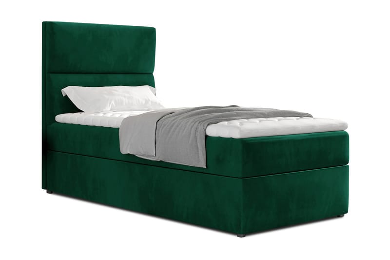 Arcore Förvaringssäng 90x200cm Vertikal Söm - Grön - Möbler - Säng - Sängar med förvaring