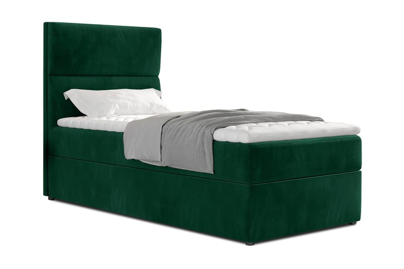 Arcore Förvaringssäng 90x200cm Vertikal Söm - Grön - Möbler - Säng - Sängar med förvaring
