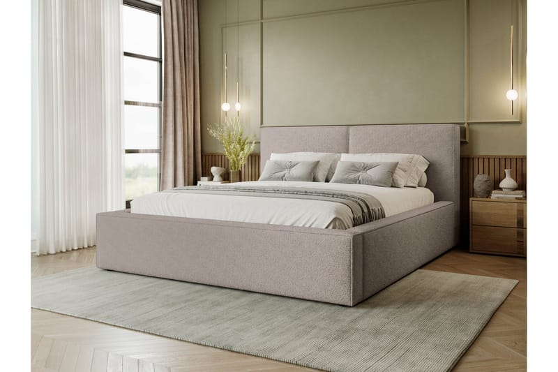 Bizantine Förvaringssäng 140x200 cm - Beige - Möbler - Säng - Sängar med förvaring