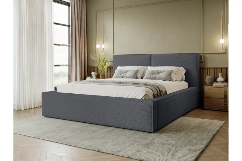 Bizantine Förvaringssäng 140x200 cm - Grå - Möbler - Säng - Sängar med förvaring