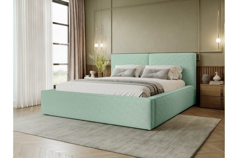 Bizantine Förvaringssäng 140x200 cm - Grön - Möbler - Säng - Sängar med förvaring