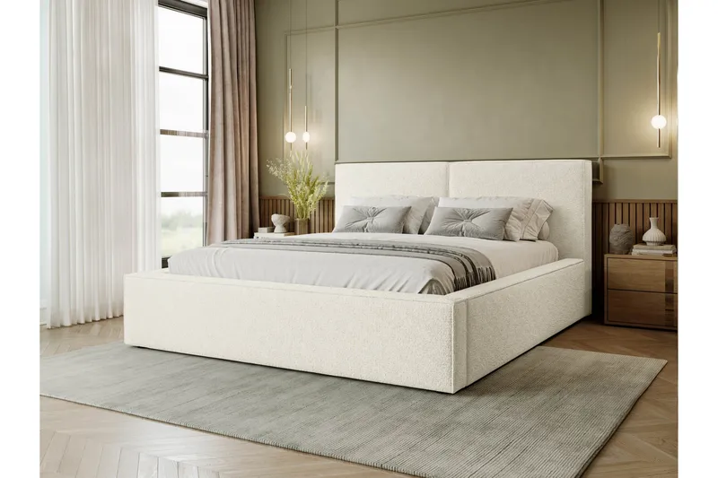 Bizantine Förvaringssäng 140x200 cm - Vit - Möbler - Säng - Sängar med förvaring