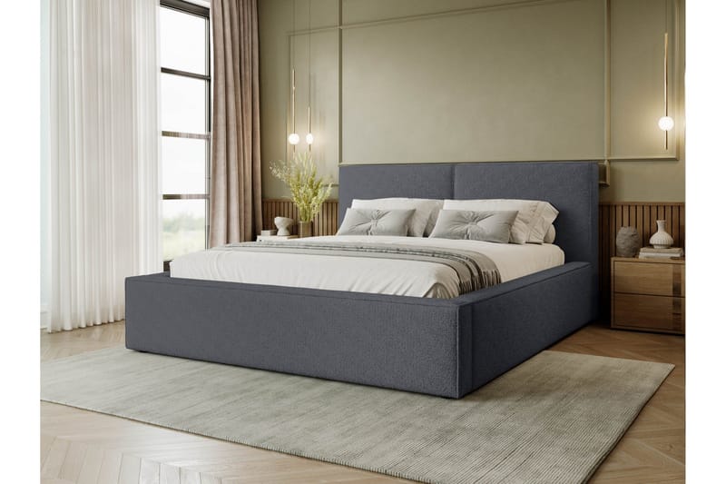 Bizantine Förvaringssäng 200x200 cm - Grå - Möbler - Säng - Sängar med förvaring