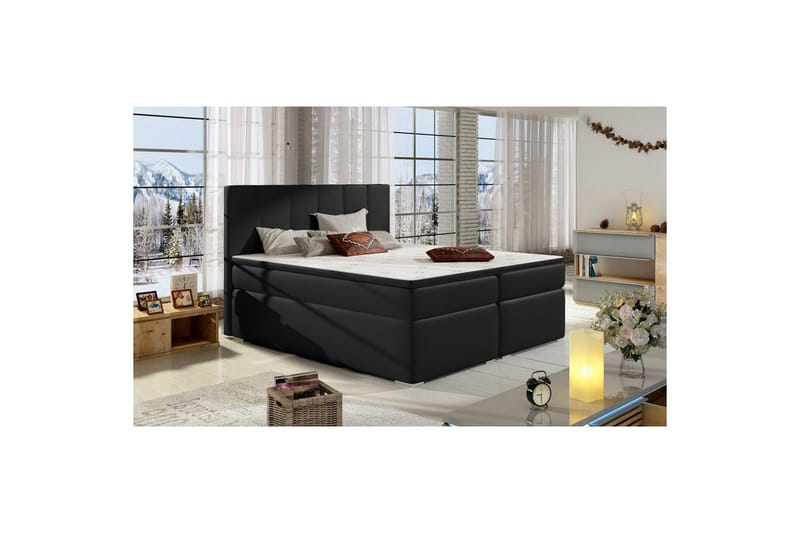 Boxspring Eltap Bolero, Soft 11, Svart, 160x200 cm