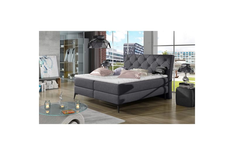 Boxspring Eltap Laos, Sawana 05, Grå, 180x200 cm