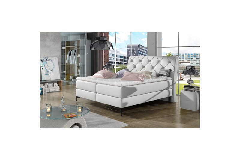 Boxspring Eltap Laos, Soft 17, Vit, 180x200 cm
