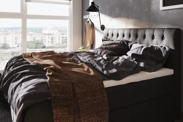 Boxy Box Bed 160x200 cm - Svart/Grå - Möbler - Säng - Sängar med förvaring