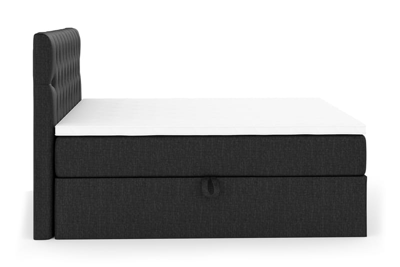 Boxy Komplett Sängpaket Box Bed 160x200 cm - Svart/Grå - Möbler - Säng - Sängar med förvaring - Dubbelsäng med förvaring