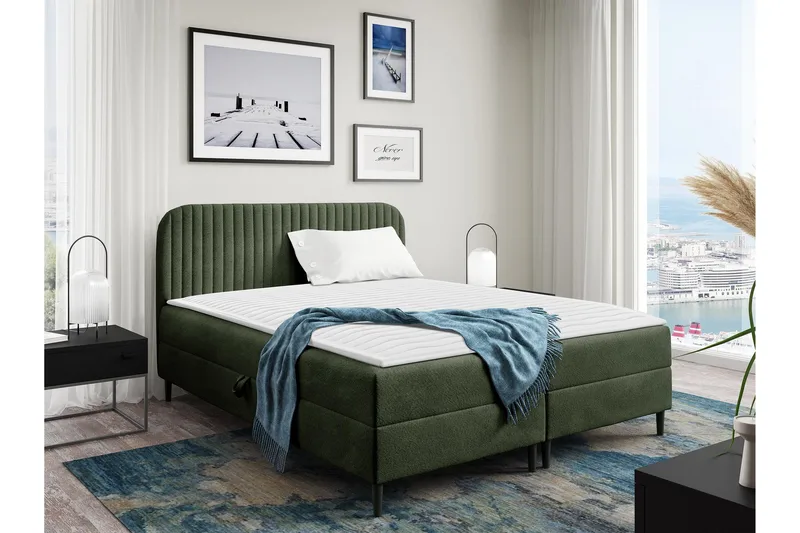 Celestine Förvaringssäng 120x200 cm - Grön - Möbler - Säng - Sängar med förvaring