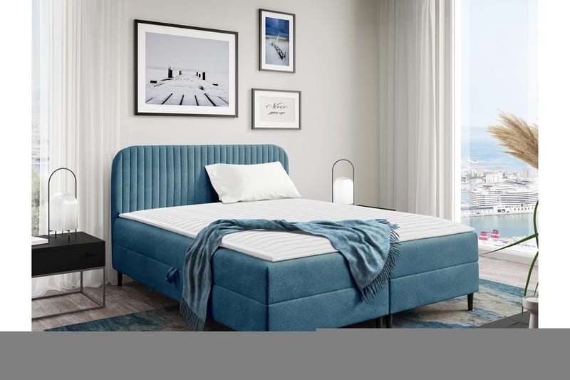 Celestine Förvaringssäng 160x200 cm - Blå - Möbler - Säng - Sängar med förvaring