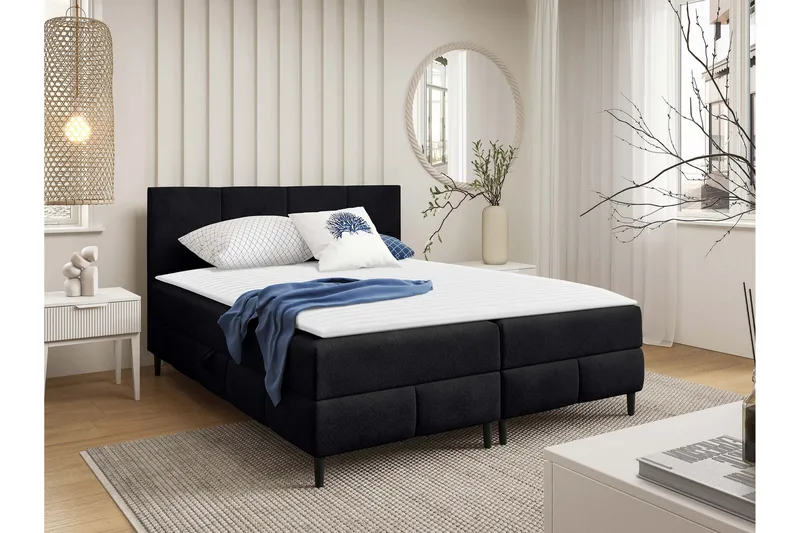Celestine Förvaringssäng 160x200 cm - Svart - Möbler - Säng - Sängar med förvaring