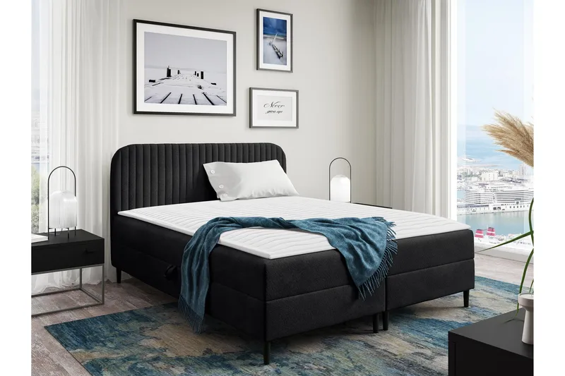 Celestine Förvaringssäng 180x200 cm - Svart - Möbler - Säng - Sängar med förvaring