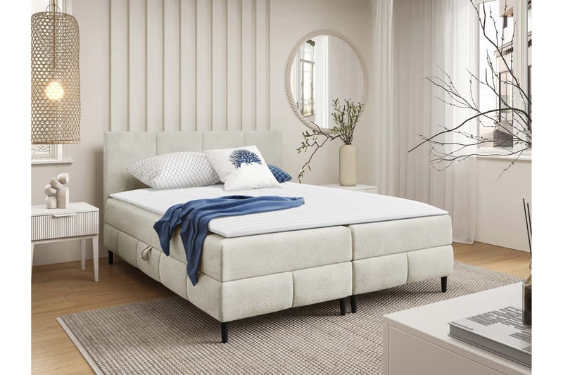 Celestine Förvaringssäng 200x200 cm - Vit - Möbler - Säng - Sängar med förvaring