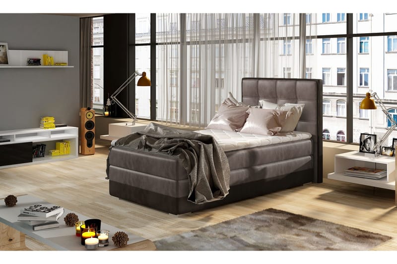 Damion Förvaringssäng 90x200cm Vänster - Brun - Möbler - Säng - Sängar med förvaring