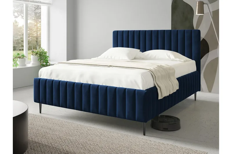 Desio Förvaringssäng 140x200 cm - Blå - Möbler - Säng - Sängar med förvaring