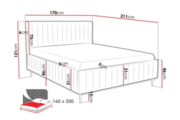 Desio Förvaringssäng 160x200 cm - Blå - Möbler - Säng - Sängar med förvaring