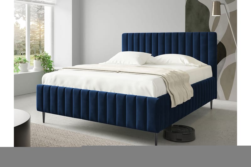 Desio Förvaringssäng 160x200 cm - Blå - Möbler - Säng - Sängar med förvaring