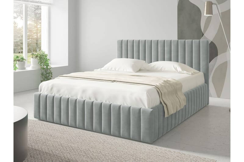 Desio Förvaringssäng 160x200 cm - Grå - Möbler - Säng - Sängar med förvaring