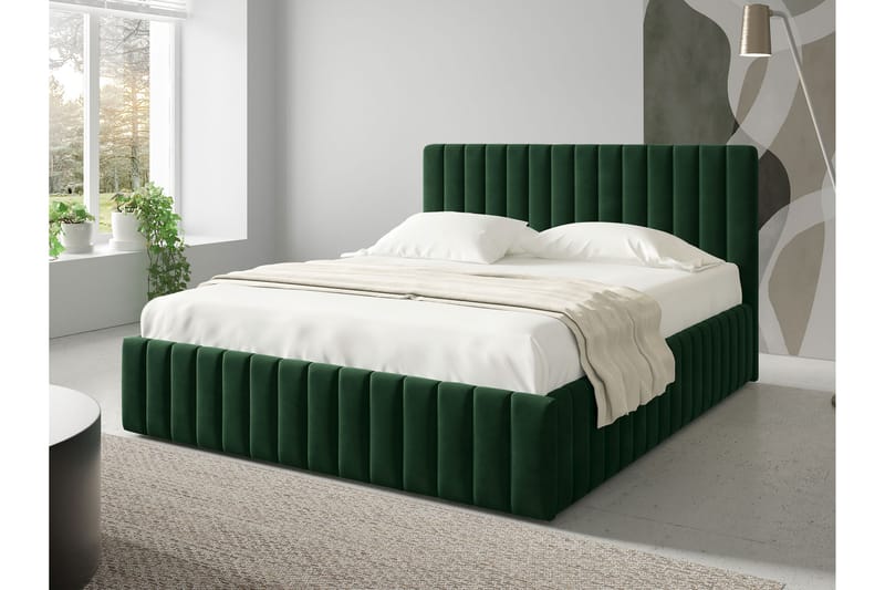 Desio Förvaringssäng 160x200 cm - Grön - Möbler - Säng - Sängar med förvaring