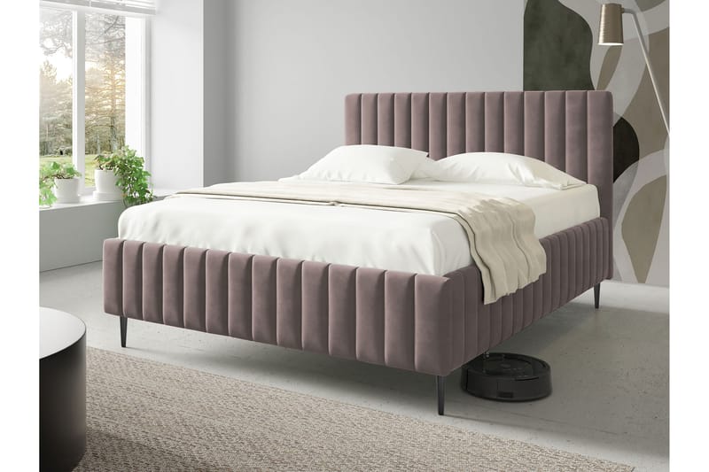 Desio Förvaringssäng 160x200 cm - Rosa - Möbler - Säng - Sängar med förvaring