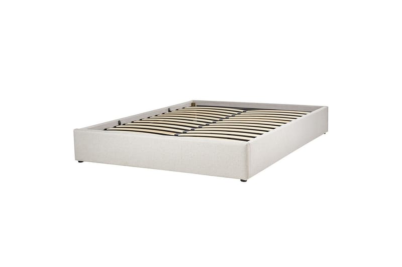 Dubbelsäng Dinan med lamellram Beige, 160x200 cm - Beige, 160x200 cm - Möbler - Säng - Sängar med förvaring