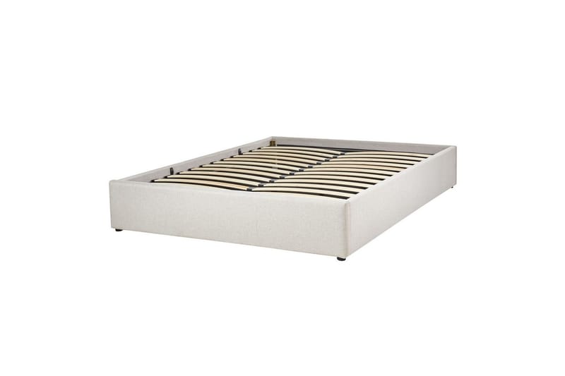 Dubbelsäng Dinan med lamellram Ljus beige, 140x200 cm - Ljus beige, 140x200 cm - Möbler - Säng - Sängar med förvaring