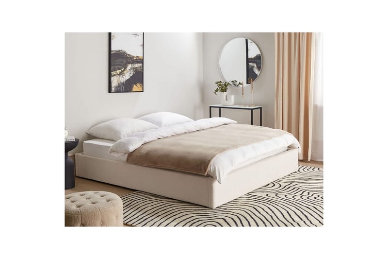 Dubbelsäng Dinan med lamellram Vit, 180x200 cm - Vit, 180x200 cm - Möbler - Säng - Sängar med förvaring