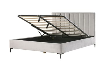 Dubbelsäng med förvaring 180x200 cm SEZANNE - Grå - Möbler - Säng - Sängar med förvaring