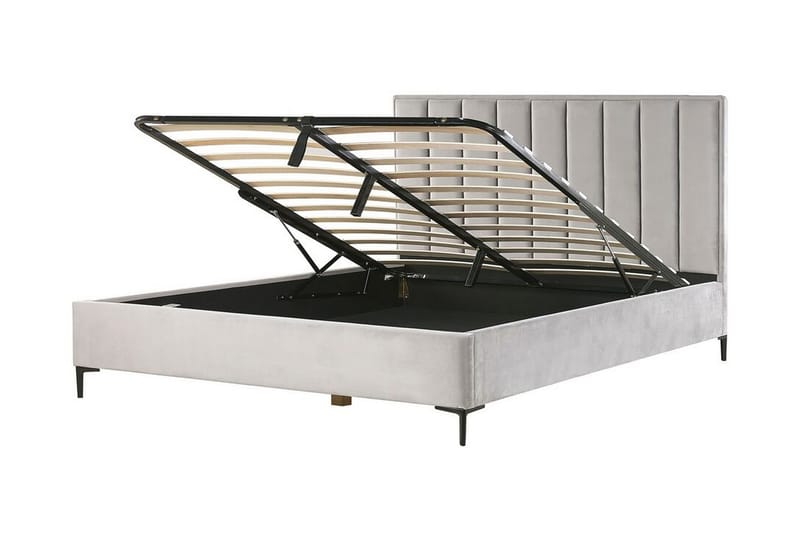 Dubbelsäng med förvaring 180x200 cm SEZANNE - Grå - Möbler - Säng - Sängar med förvaring