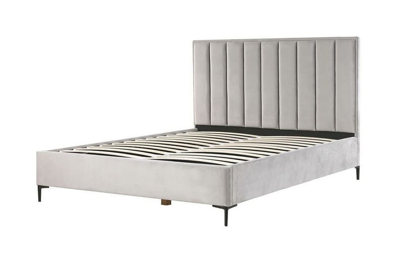 Dubbelsäng med förvaring 180x200 cm SEZANNE - Grå - Möbler - Säng - Sängar med förvaring