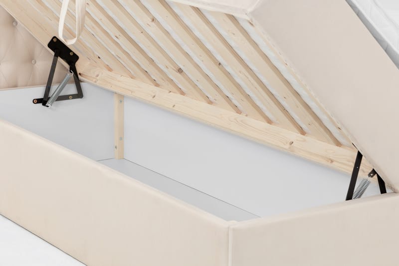 Boxy Box Bed 160x200 cm - Beige - Möbler - Säng - Sängar med förvaring - Dubbelsäng med förvaring
