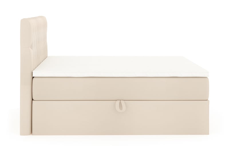 Boxy Box Bed 160x200 cm - Beige - Möbler - Säng - Sängar med förvaring - Dubbelsäng med förvaring