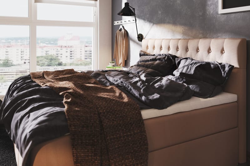Boxy Box Bed 160x200 cm - Beige - Möbler - Säng - Ramsäng