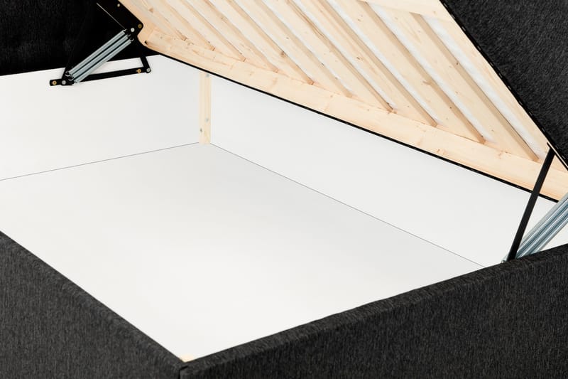 Boxy Box Bed 180x200 cm - Svart/Grå - Möbler - Säng - Sängar med förvaring - Dubbelsäng med förvaring