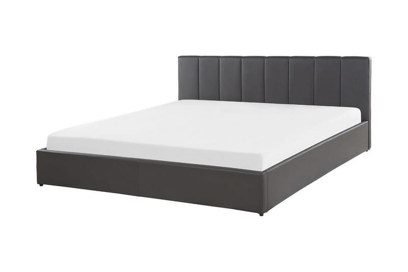 Dreuxa Förvaringssäng 180x200 cm - Konstläder/Grå - Möbler - Säng - Sängar med förvaring - Dubbelsäng med förvaring