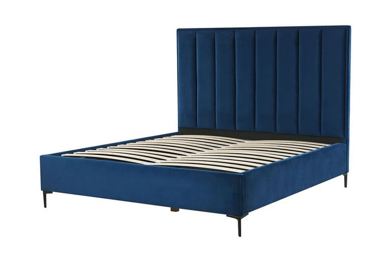 Dubbelsäng med förvaring 160x200 cm - Blå - Möbler - Säng - Sängar med förvaring - Dubbelsäng med förvaring