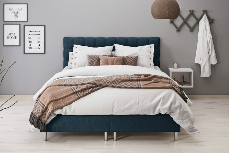 Montana Sängpaket 160x200 - Mörkblå - Sängar med förvaring - Dubbelsäng med förvaring