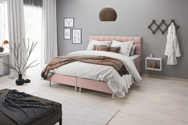 Montana Sängpaket 180x200 - Rosa - Möbler - Säng - Sängar med förvaring