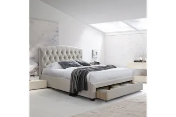 Natalia Sängram med Lådförvaring 160x200 cm - Beige - Möbler - Säng - Sängram & sängstomme