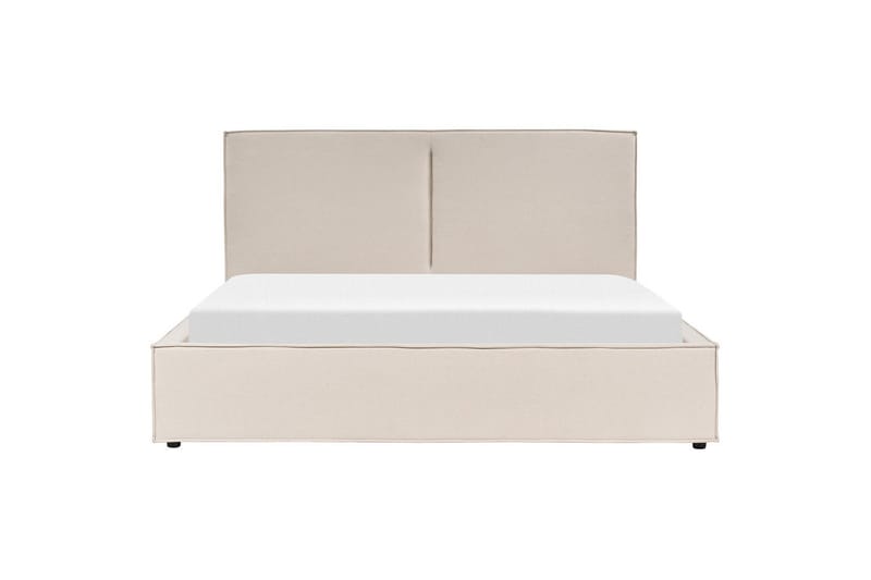 Dubbelsäng Moissac med lamellram Beige-Svart, 180x200 cm - Beige-Svart, 180x200 cm - Möbler - Säng - Sängar med förvaring