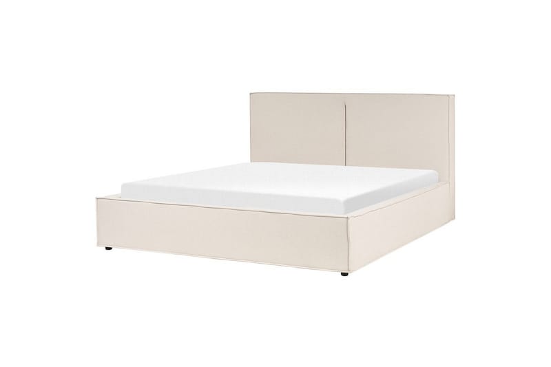 Dubbelsäng Moissac med lamellram Beige-Svart, 180x200 cm - Beige-Svart, 180x200 cm - Möbler - Säng - Sängar med förvaring