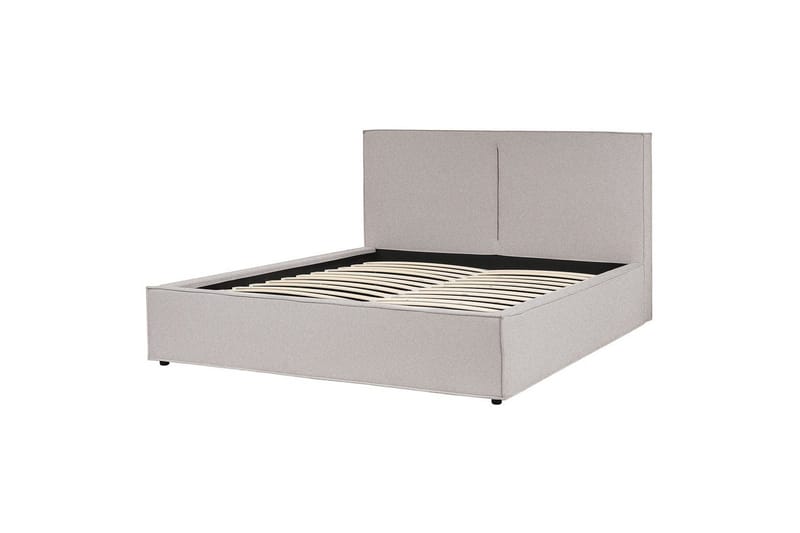 Dubbelsäng Moissac med lamellram Grå-Svart, 160x200 cm - Grå-Svart, 160x200 cm - Möbler - Säng - Sängar med förvaring