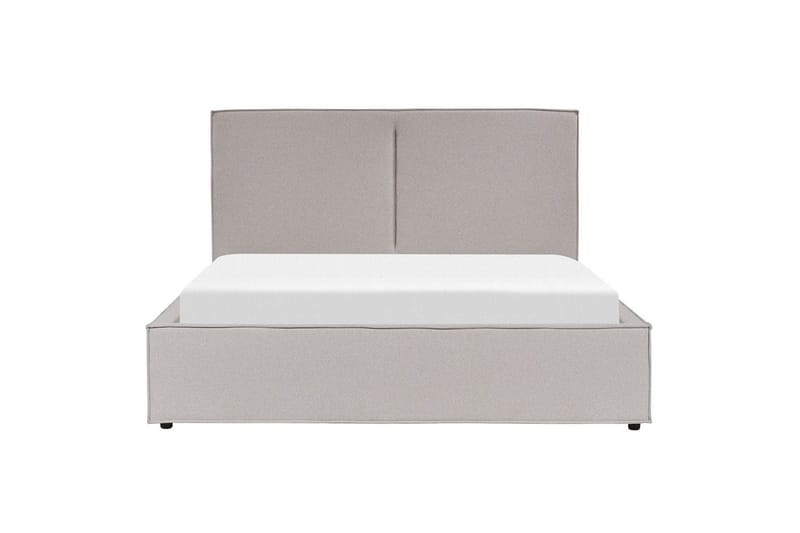 Dubbelsäng Moissac med lamellram Grå-Svart, 160x200 cm - Grå-Svart, 160x200 cm - Möbler - Säng - Sängar med förvaring